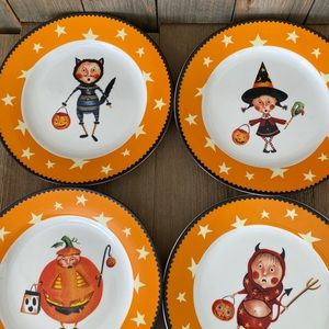 Lori C Mitchell Trick-or-Treat Plates RARE